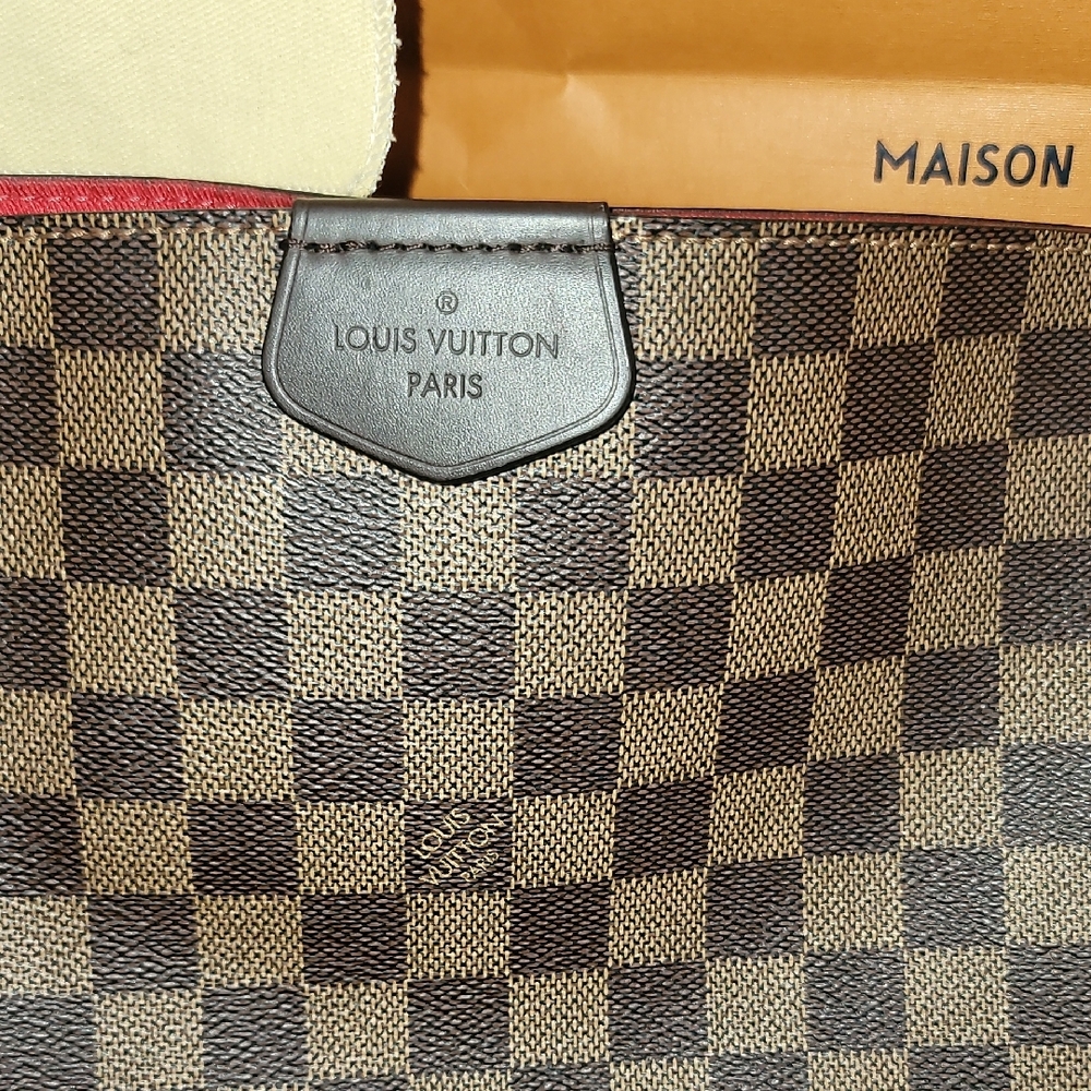 Louis Vuitton MM Damier Ebene Shoulder Bag Brown - Picture 2 of 16